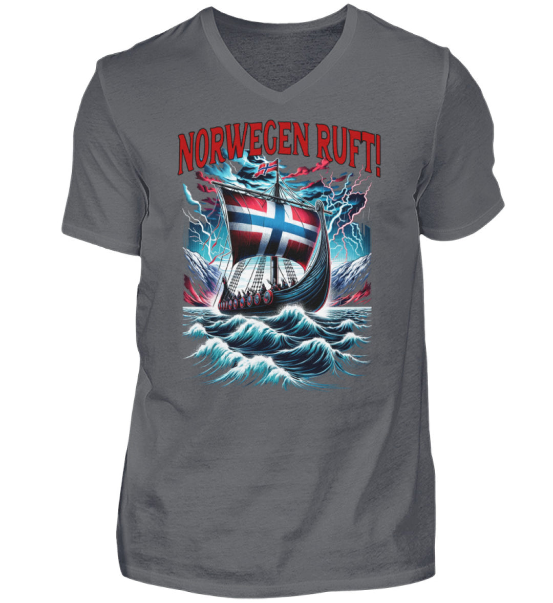Norwegen Ruft - Herren V-Neck Shirt