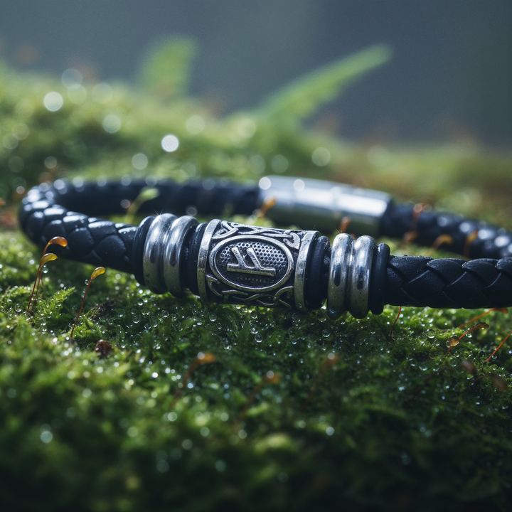 Fehu Lederarmband – Wohlstand und Erfolg