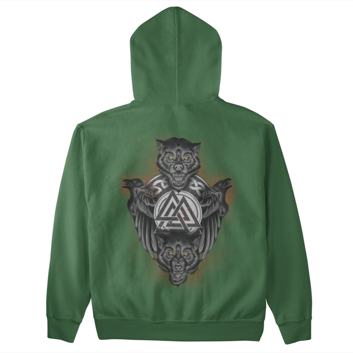 Raben Wölfe   - Unisex Kapuzenpullover Hoodie