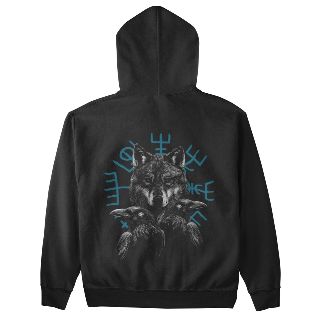 Fenrir Munin Hugin - Unisex Kapuzenpullover Hoodie