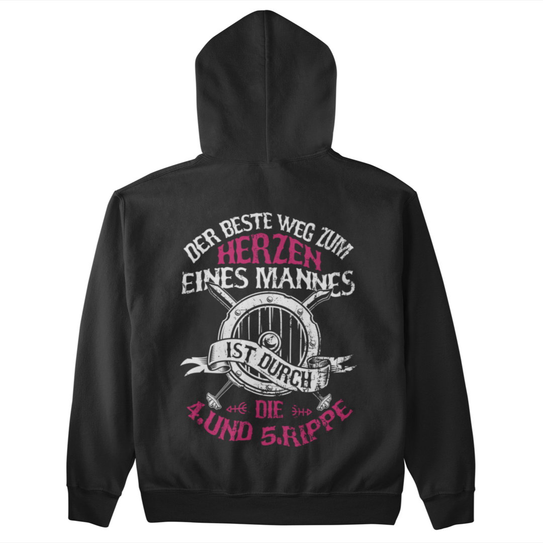 Der beste Weg zum Herzen eines Mannes - Unisex Kapuzenpullover Hoodie