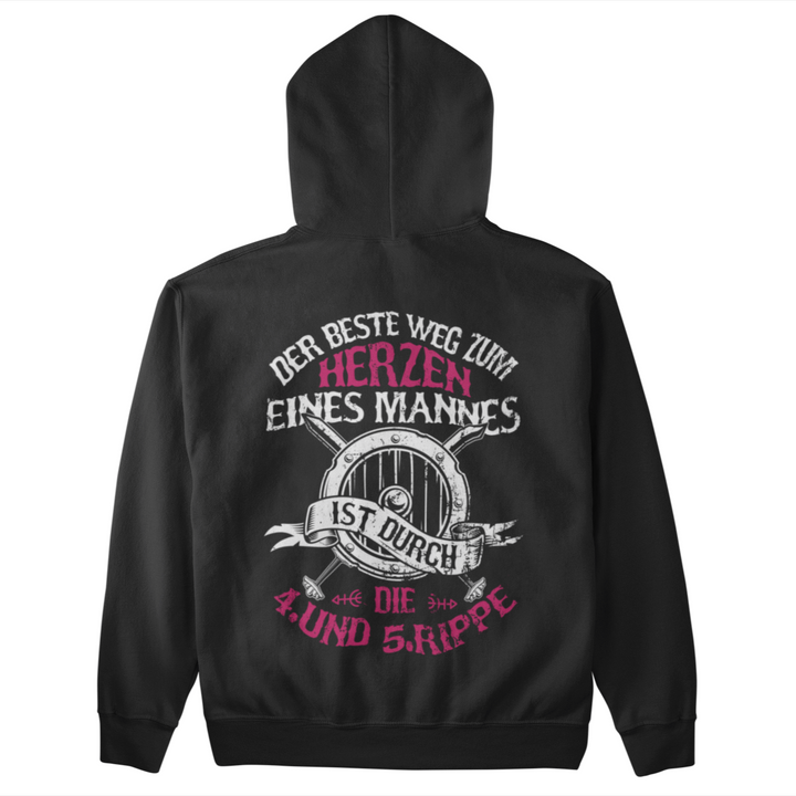 Der Beste Weg zum Herzen eines Mannes  - Unisex Organic Hoodie
