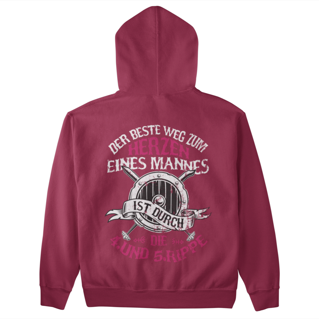 Der Beste Weg zum Herzen eines Mannes  - Unisex Organic Hoodie
