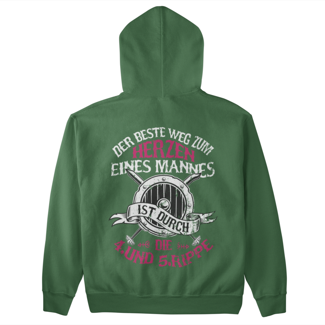 Der Beste Weg zum Herzen eines Mannes  - Unisex Organic Hoodie