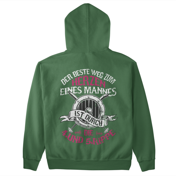 Der Beste Weg zum Herzen eines Mannes  - Unisex Organic Hoodie