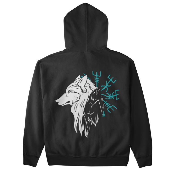 Wolf Raven  - Unisex Organic Hoodie
