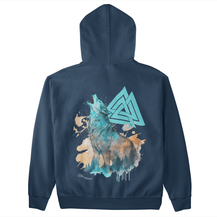 Wolf Valknut  - Unisex Organic Hoodie