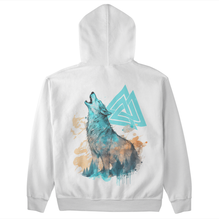 Wolf Valknut  - Unisex Organic Hoodie
