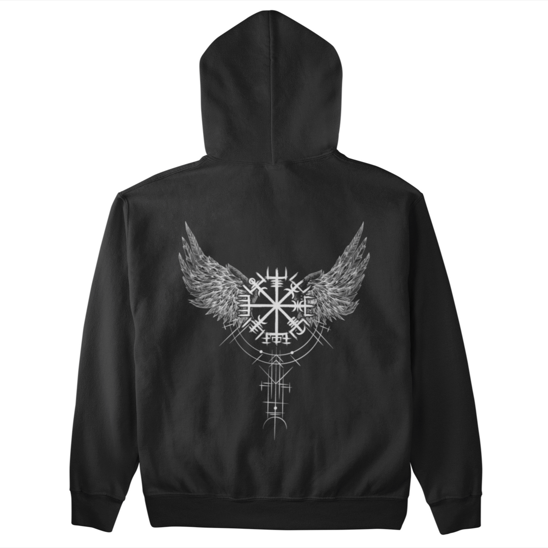 Walküre Flügel Vegvisir  - Unisex Organic Hoodie