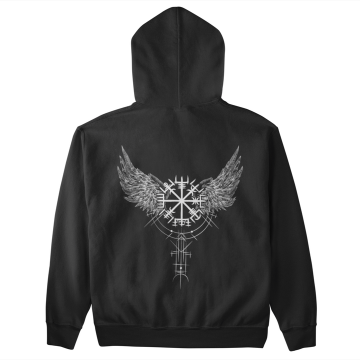 Walküre Flügel Vegvisir  - Unisex Organic Hoodie
