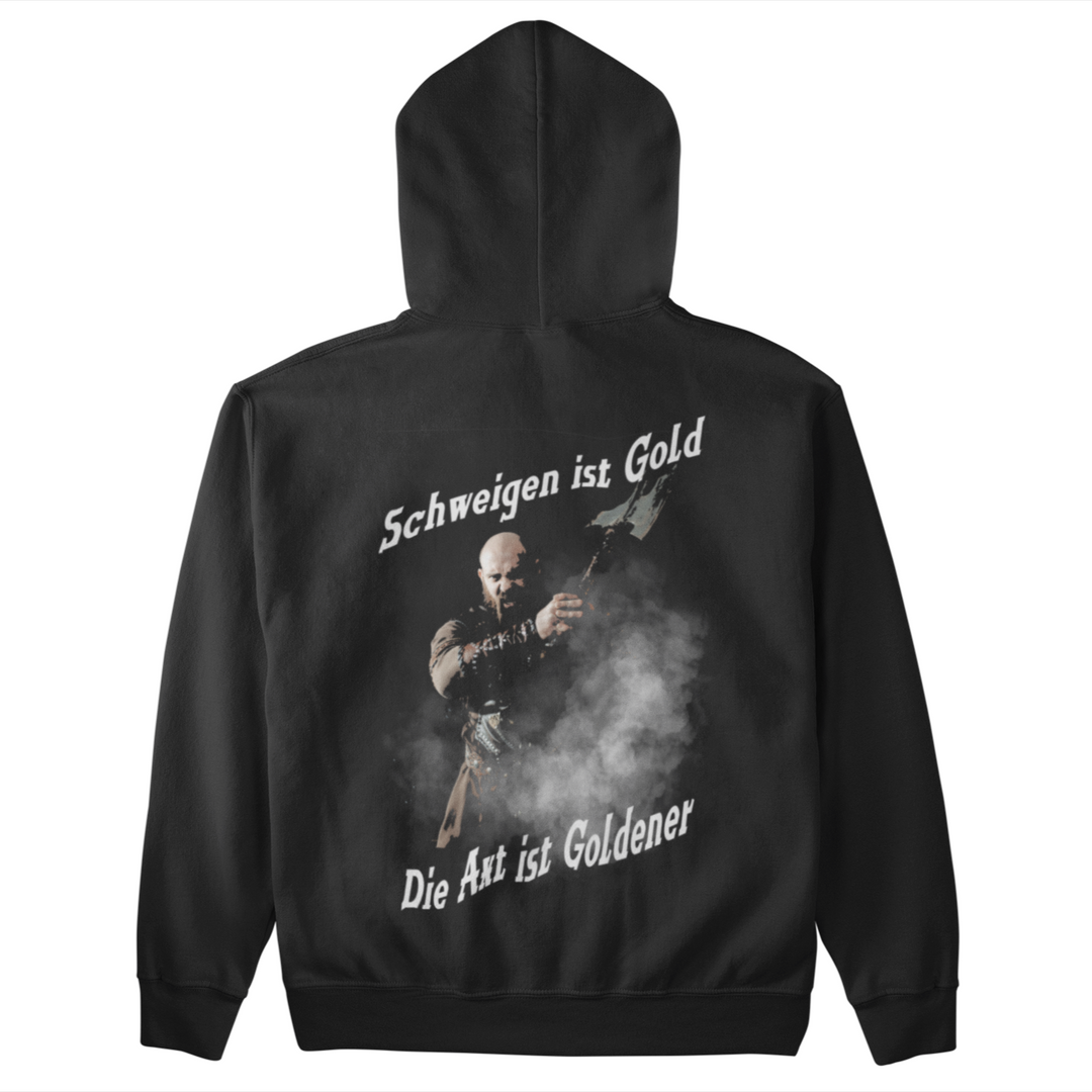 Die Axt ist Goldener  - Unisex Organic Hoodie