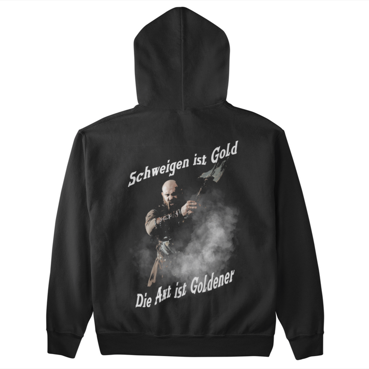 Die Axt ist Goldener  - Unisex Organic Hoodie