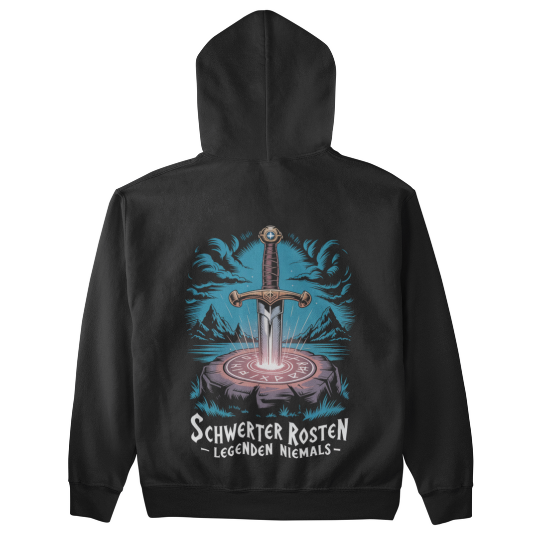 Schwerter Rosten, Legenden Niemals  - Unisex Hoodie
