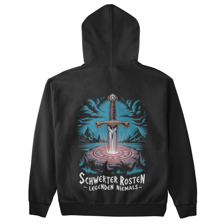 Schwerter Rosten, Legenden Niemals  - Unisex Hoodie
