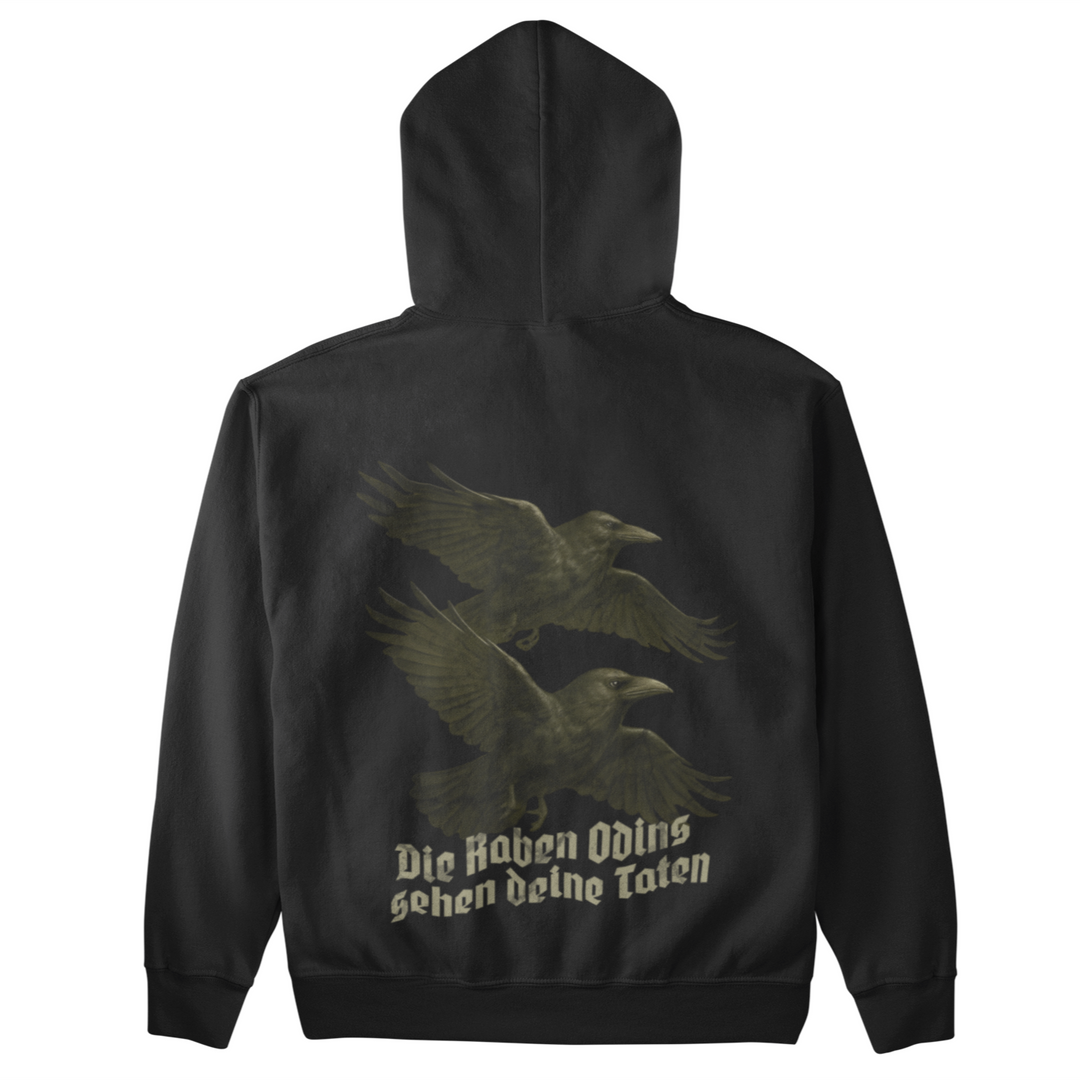 Die Raben Odins sehen deine Taten - Unisex Hoodie