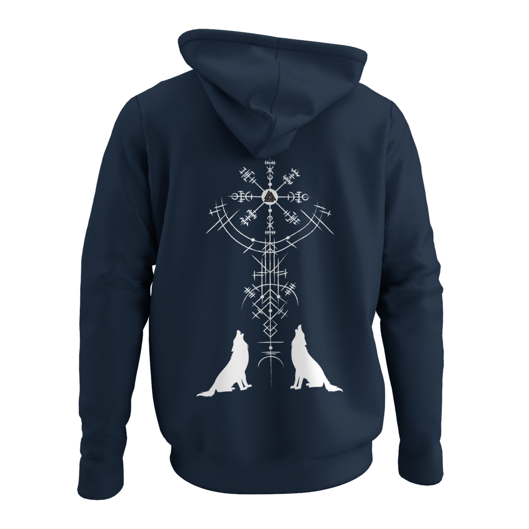 Wölfe Vegvisir  - Zip-Hoodie