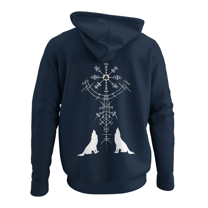 Wölfe Vegvisir  - Zip-Hoodie