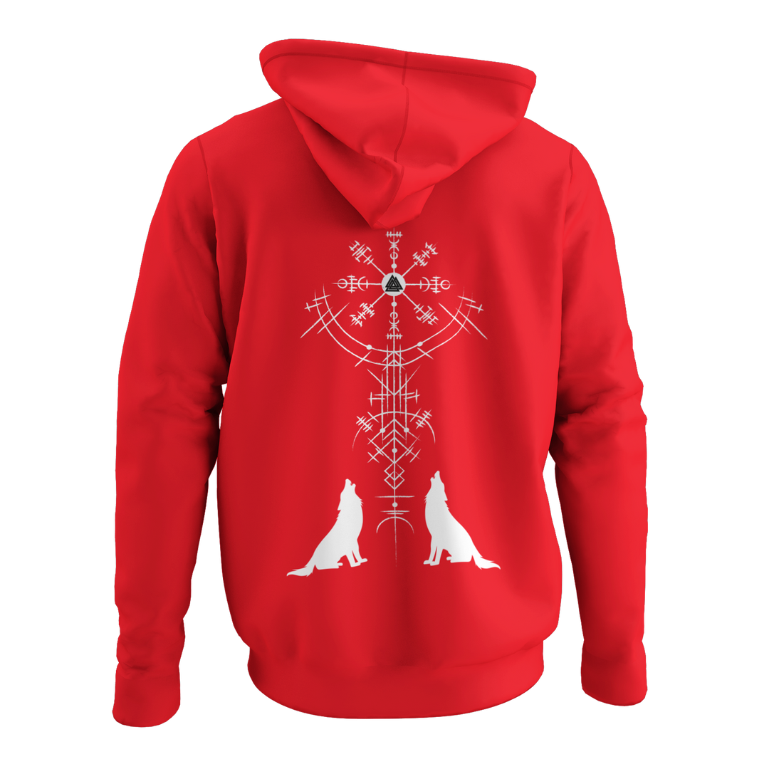 Wölfe Vegvisir  - Zip-Hoodie
