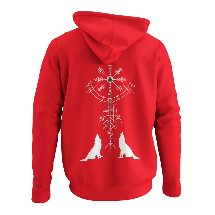 Wölfe Vegvisir  - Zip-Hoodie
