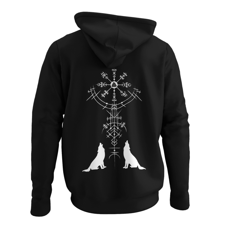Wölfe Vegvisir  - Zip-Hoodie