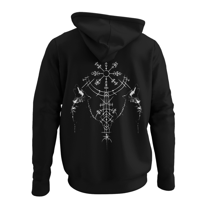 Wölfe Vegvisir  - Zip-Hoodie