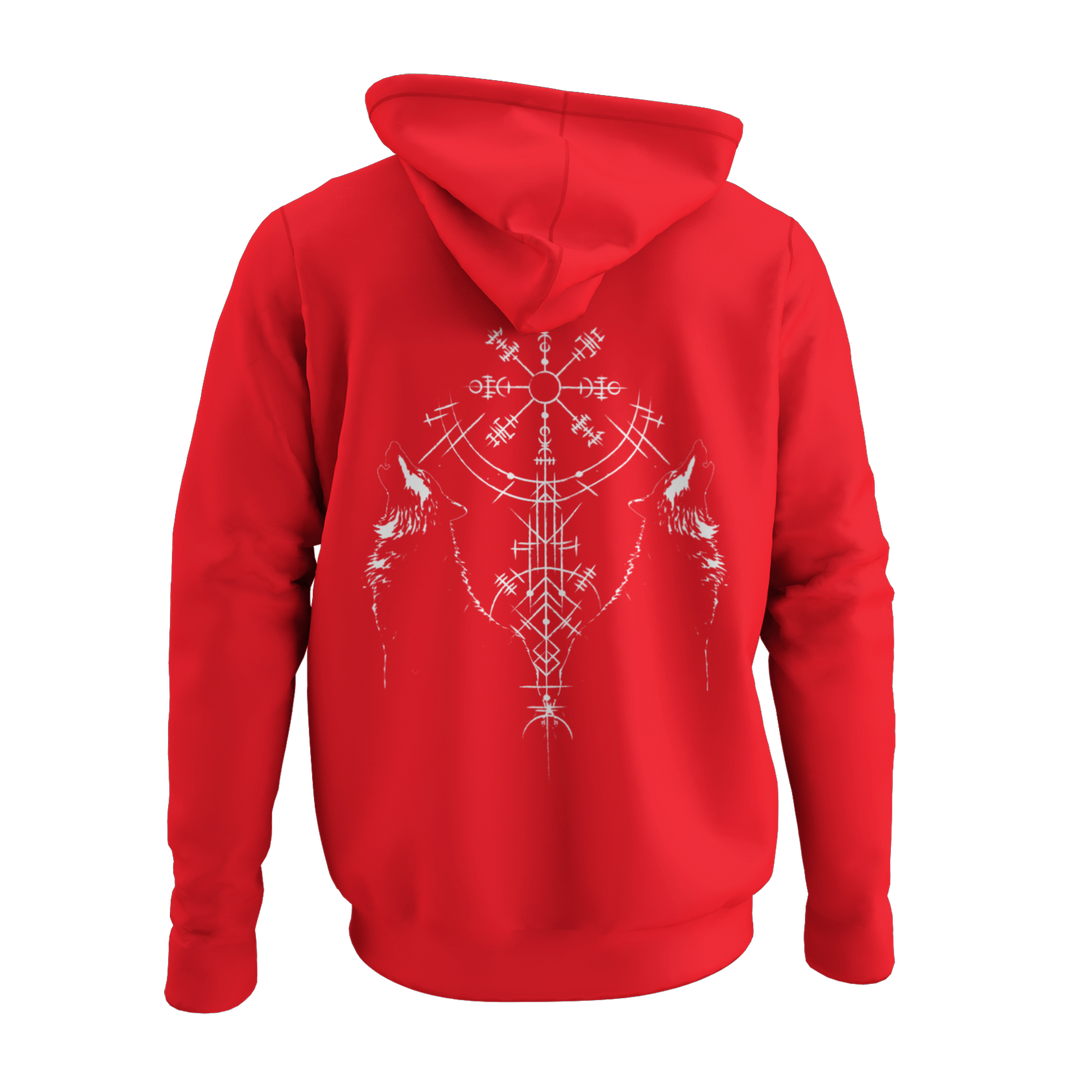 Wölfe Vegvisir  - Zip-Hoodie