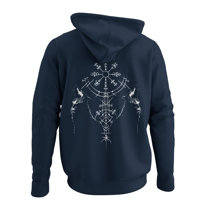 Wölfe Vegvisir  - Zip-Hoodie