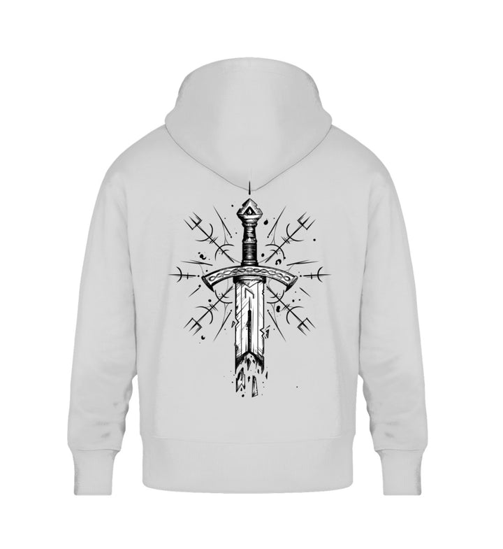 Vegvisir sword  - Unisex Oversized Organic Hoodie