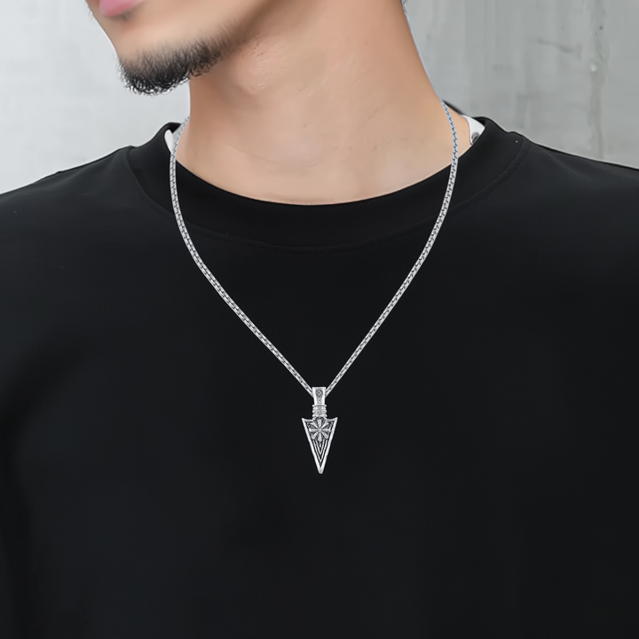 Vegvísir-Pfeil 925 Silber Silberkette