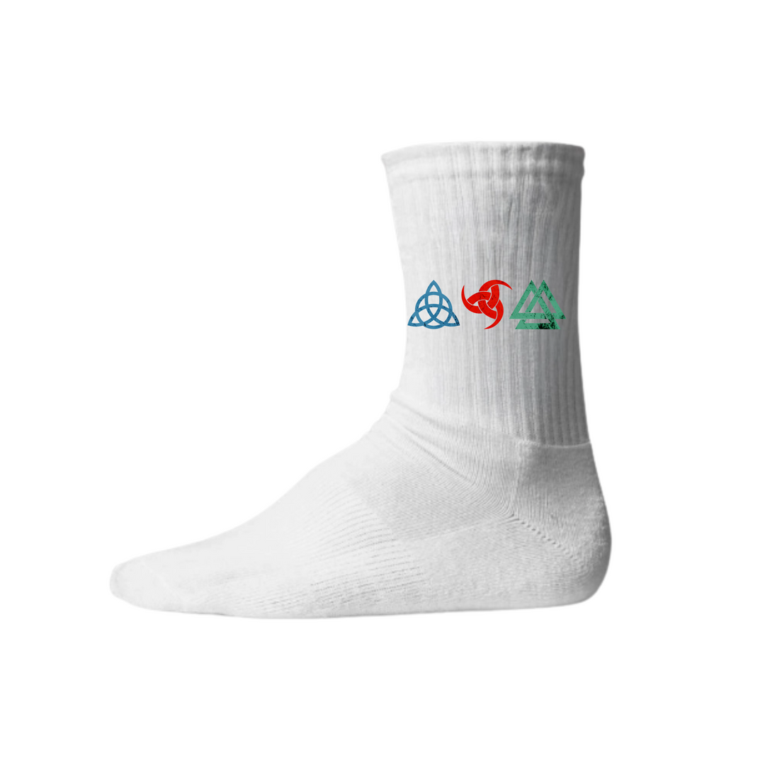 Wikinger Symbole - Keramiktasse Socken - Weiß