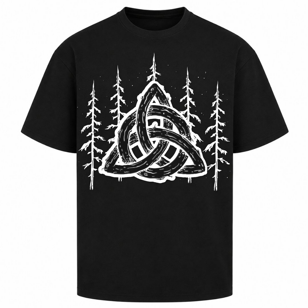 Triquerta Nature - Oversized Shirt - Schwarz