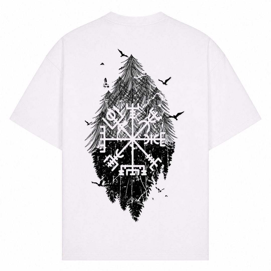 Vegvisir - Oversized Shirt - Weiß