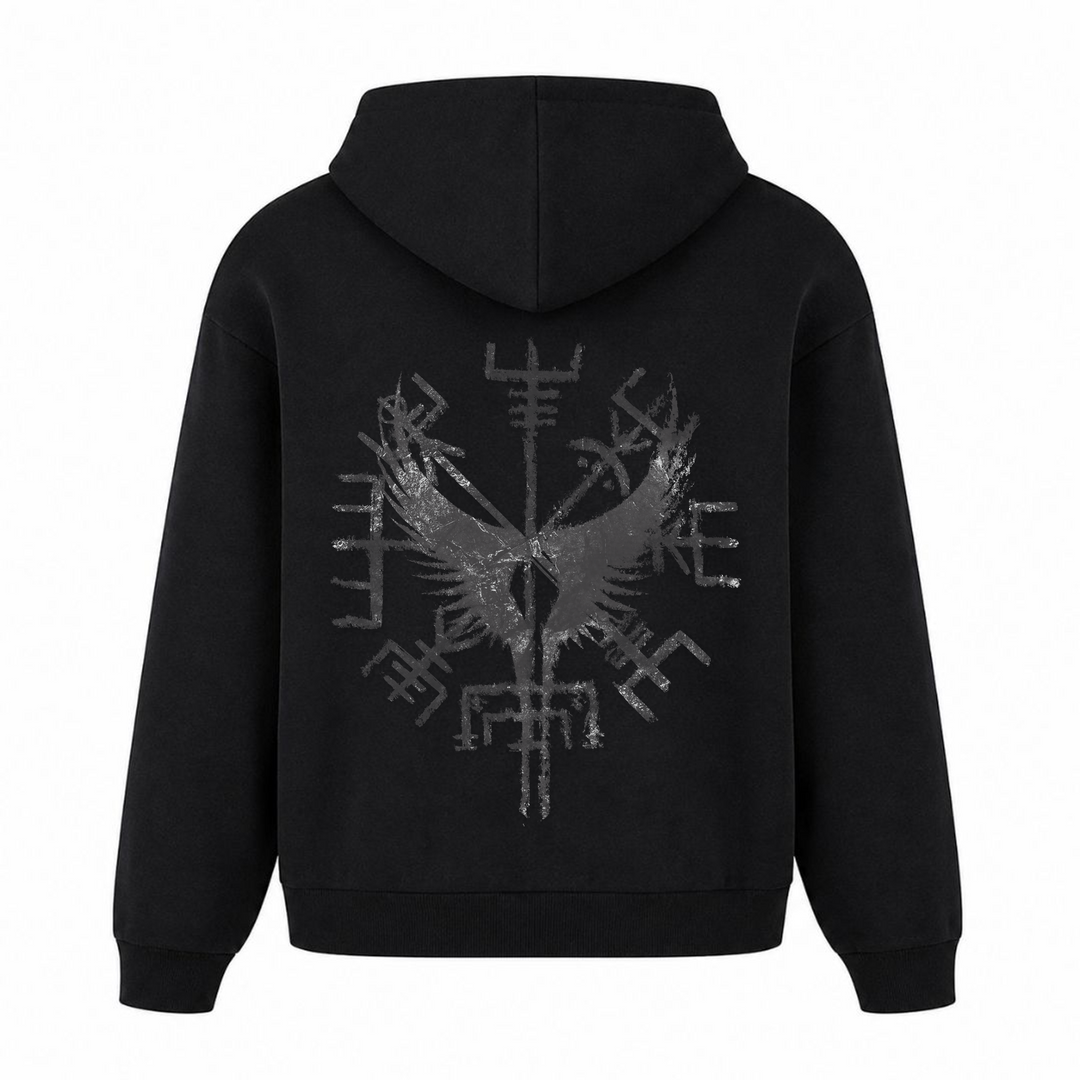 Walküre Flügel - Premium Hoodie Unisex Oversized Hoodie - Schwarz