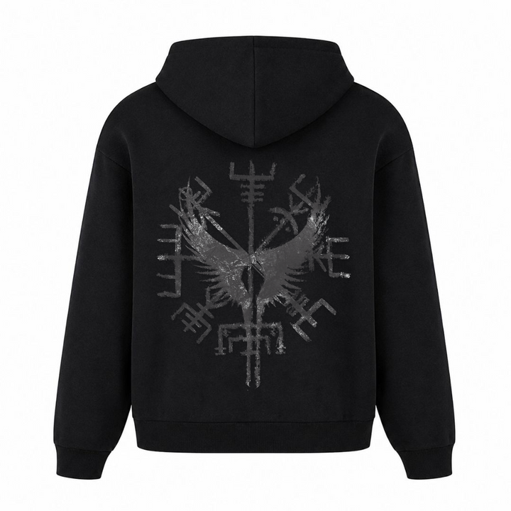 Walküre Flügel - Premium Hoodie Unisex Oversized Hoodie - Schwarz