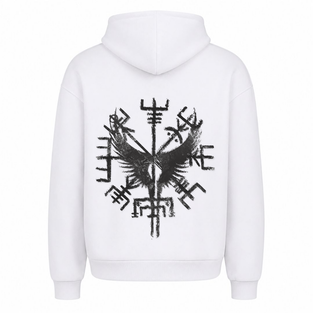 Walküre Flügel - Premium Hoodie Unisex Oversized Hoodie - Weiß