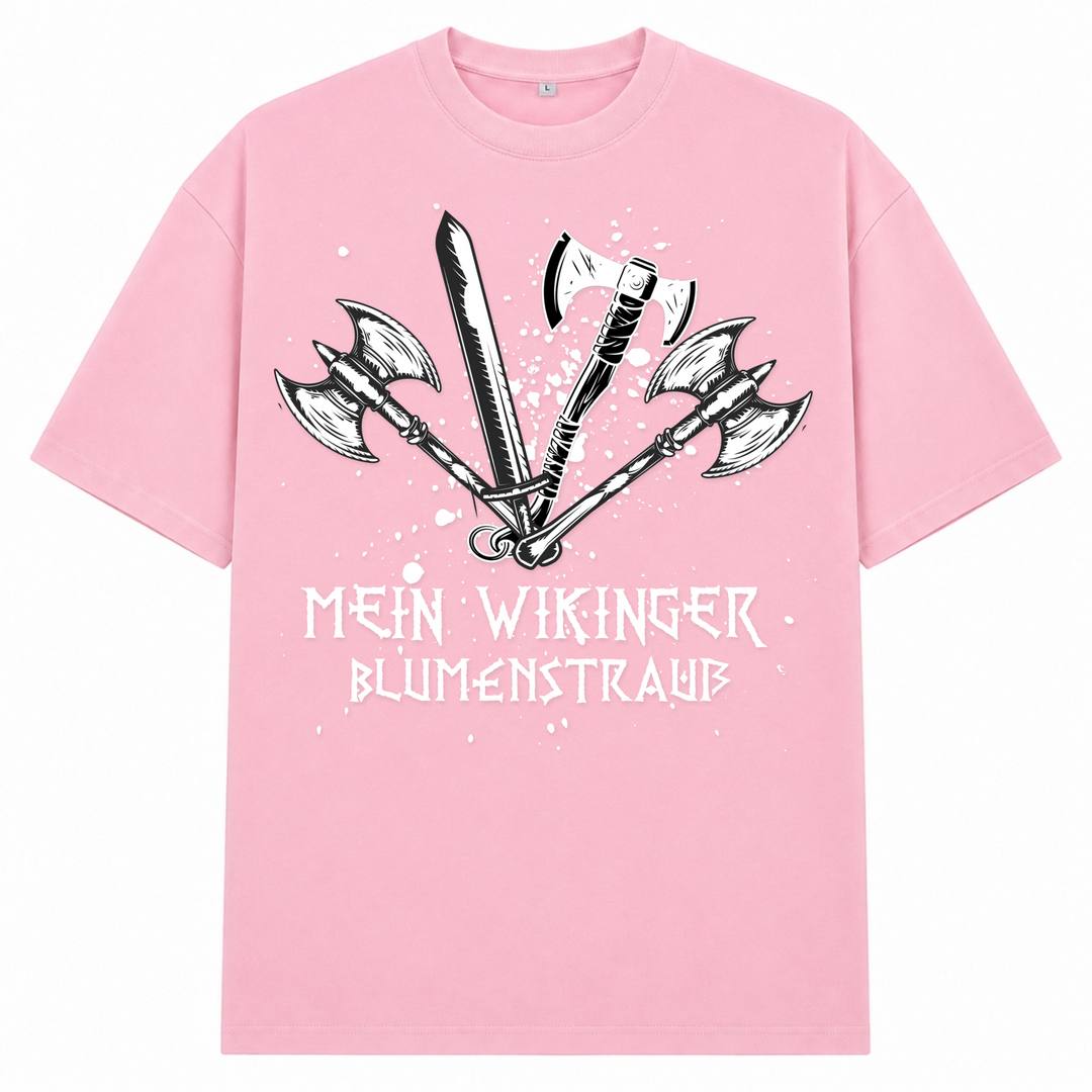 Mein WIkingerblumenstrauß - Oversized Shirt - Soft Pink 