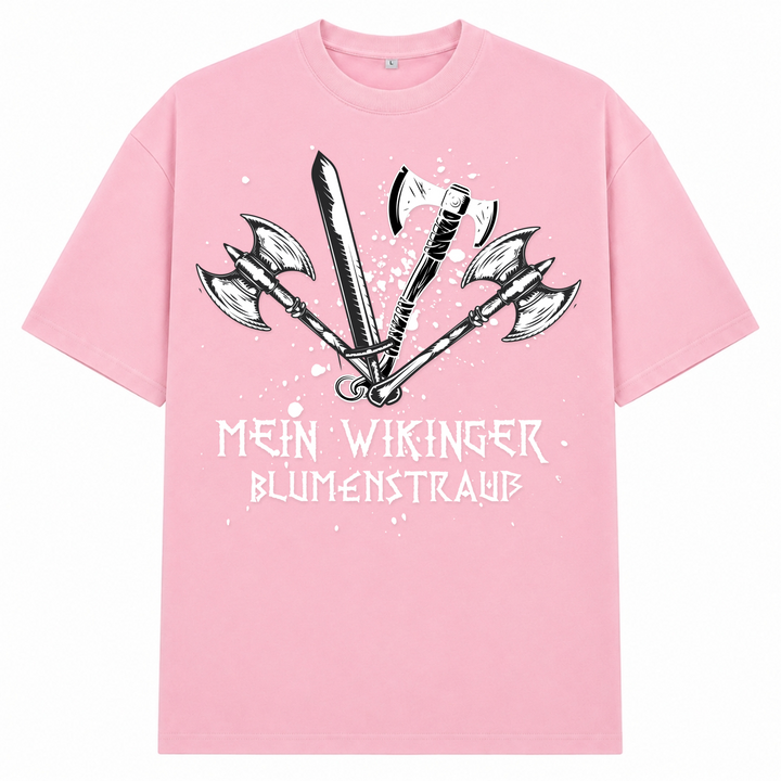 Mein WIkingerblumenstrauß - Oversized Shirt - Soft Pink 
