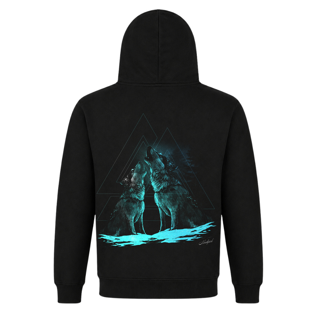 Valknut Wölfe - Premium Hoodie Unisex - Black