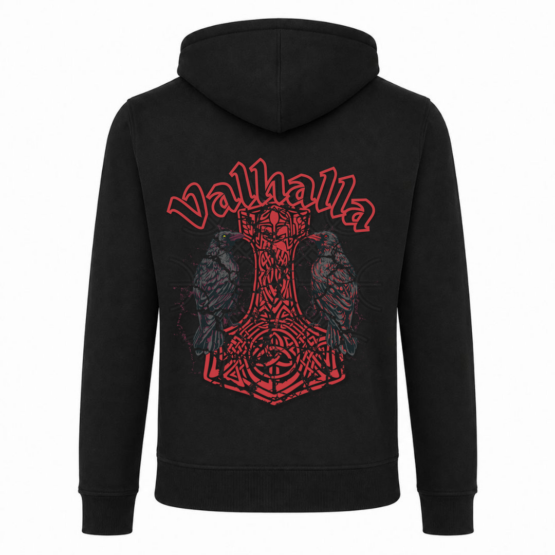 Valhalla - Premium Hoodie Unisex Heavy Zip Hoody - schwarz