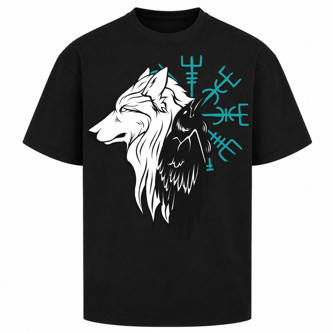 Wolf Rabe - Oversized Shirt - Schwarz