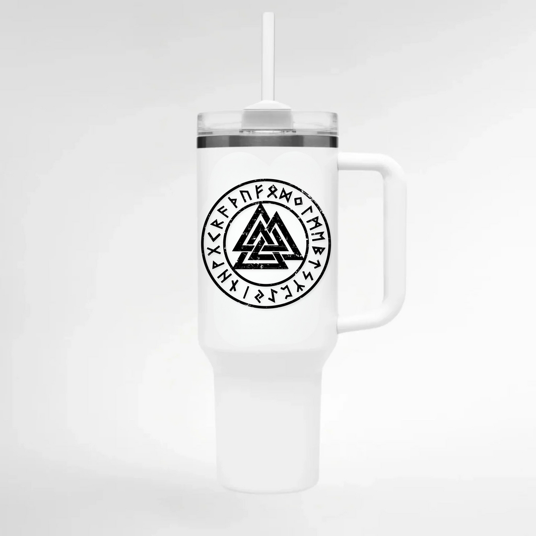 Valknut - Keramiktasse THERMO CUP - WEIß - Weiß