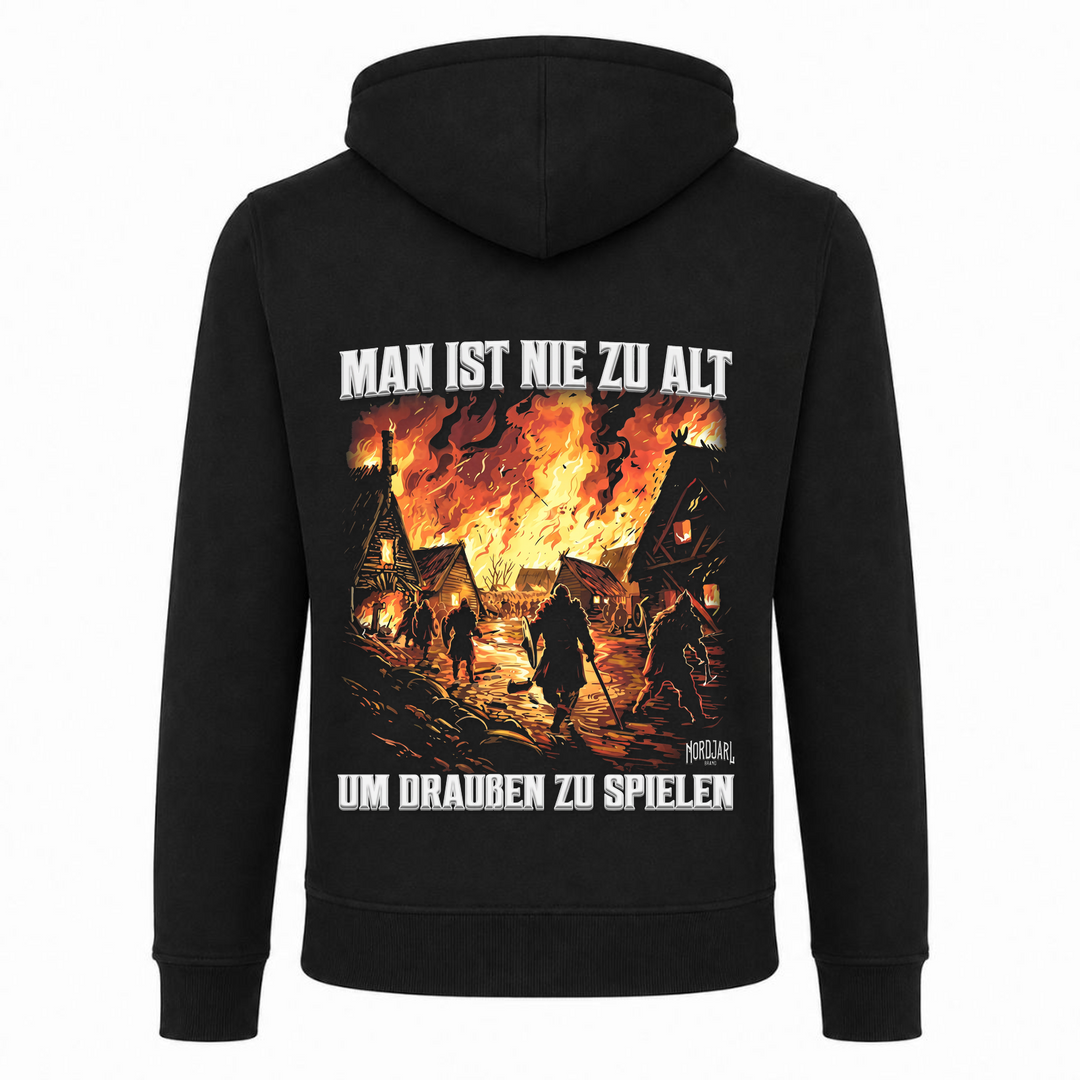 Man ist nie zu alt - Premium Hoodie Unisex Heavy Zip Hoody - schwarz