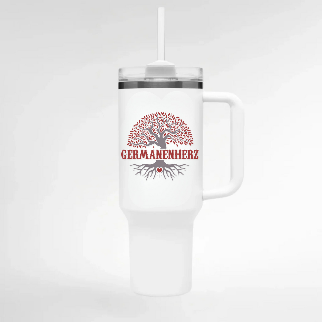 Germanenherz - Keramiktasse THERMO CUP - WEIß - Weiß