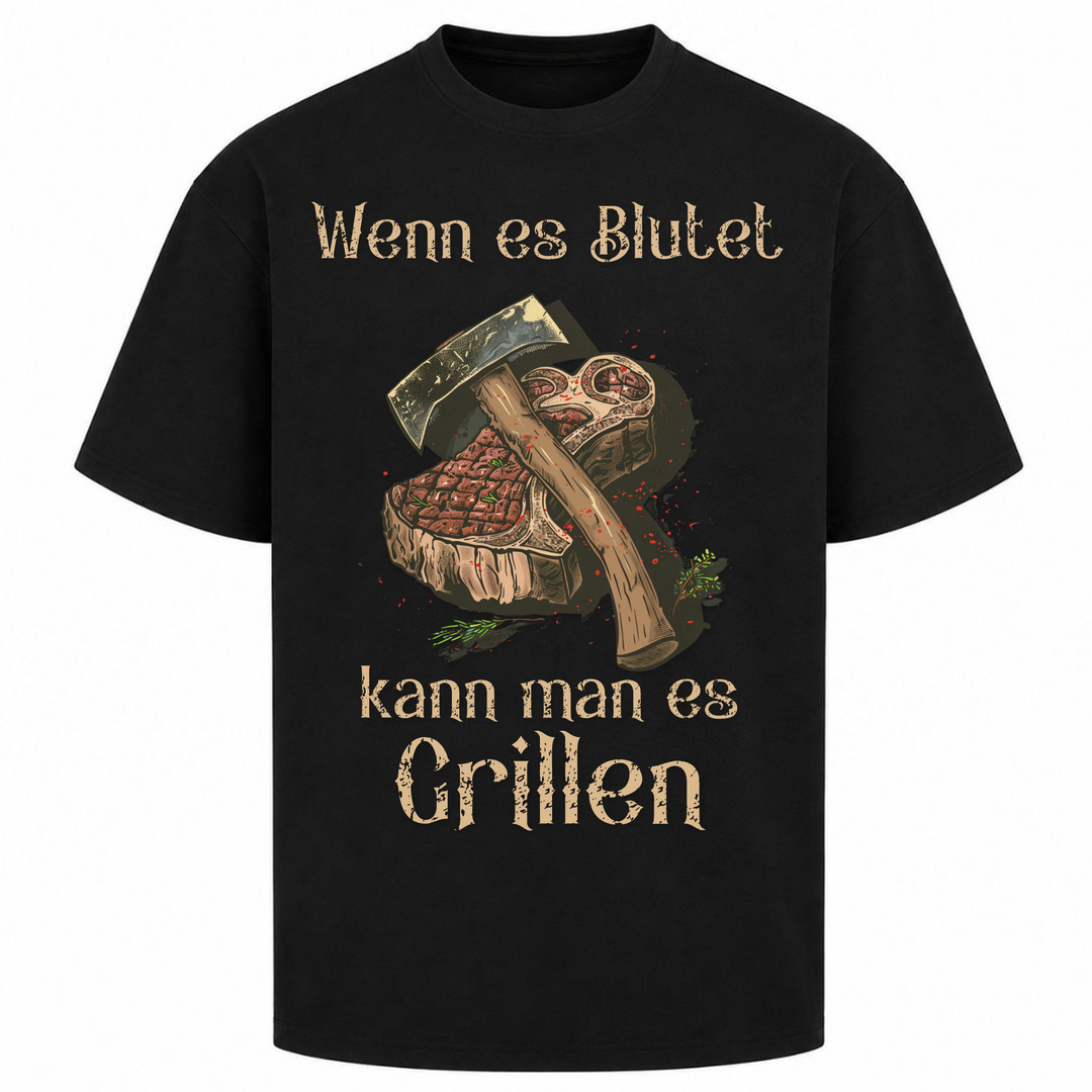 Wenn es blutet - Oversized Shirt - Schwarz