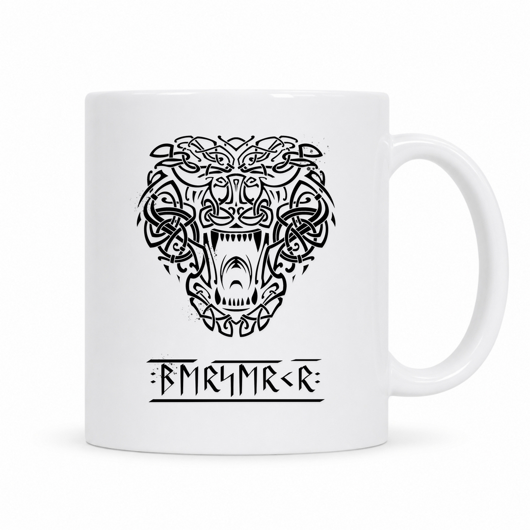 Bär Ragnarok - Keramiktasse - weiß