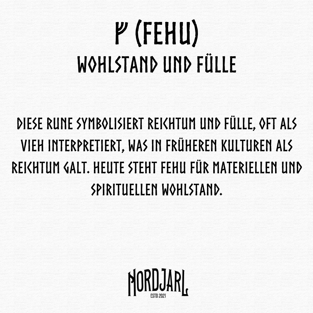 Fehu Lederarmband – Wohlstand und Erfolg