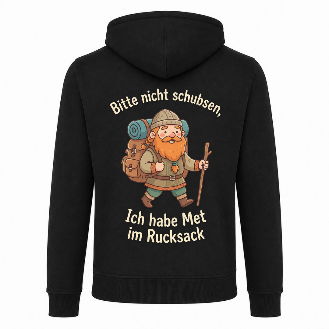 Bitte nicht schubsen - Premium Hoodie Unisex Heavy Zip Hoody - schwarz