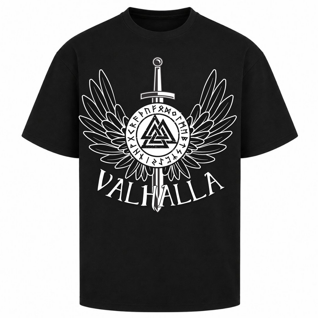 Valhalla - Oversized Shirt - Schwarz