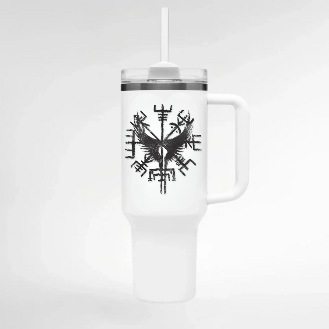 Walküre Vegvisr - Keramiktasse THERMO CUP - WEIß - Weiß