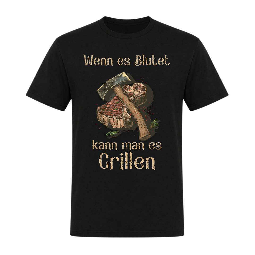 Wenn es blutet - Unisex T-Shirt - schwarz